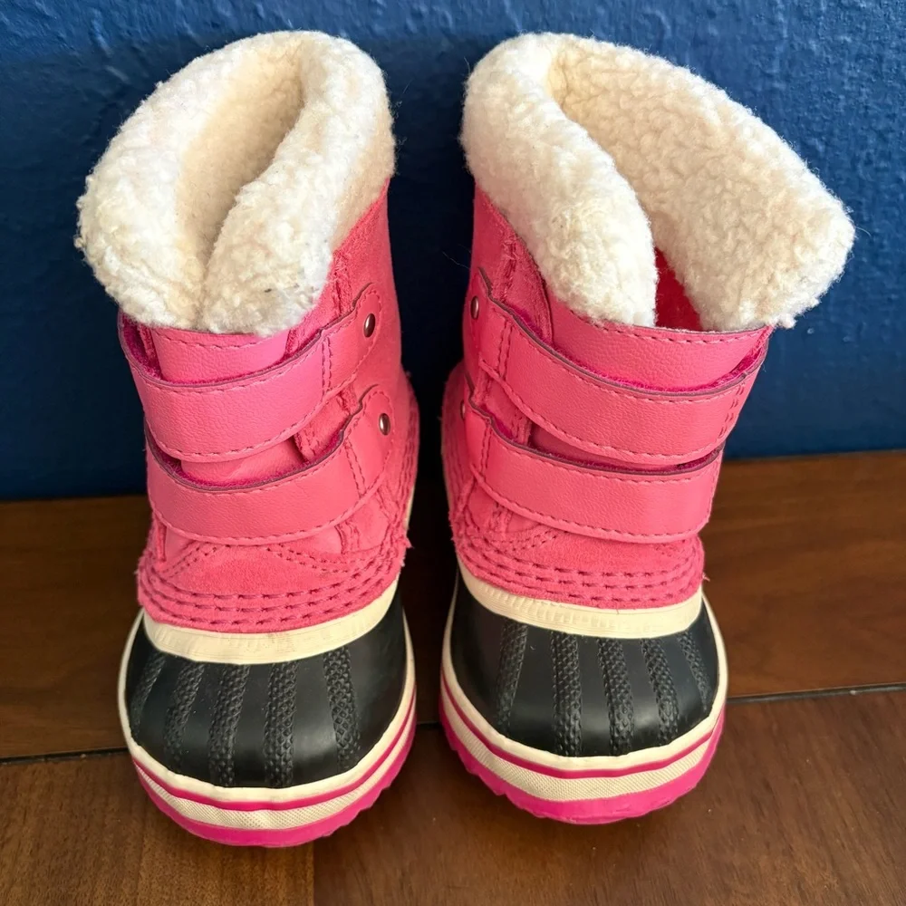 Sorel 1964 PAC Strap Boot‎ Pink Little Girl Size 4 Snow Winter Sledding Outdoor